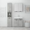 vidaXL Bathroom Furniture Set Concrete Grey Engineered Wood, Glass Large
