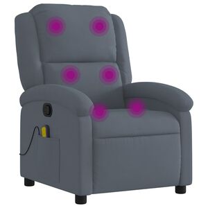 vidaXL Massage Recliner Chair Dark Grey