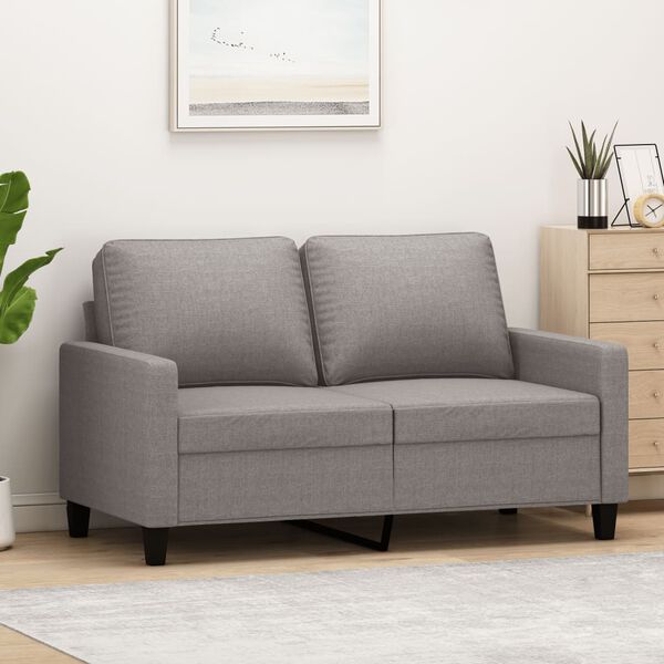 vidaXL 2-seater Sofa Taupe Polyester, Metal, Textilene, Foam