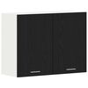 vidaXL Hanging Cabinet Riga Black oak 31.50 x 12.20 x 23.62 in