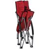 vidaXL Beach Chair Set of 2 Red Oxford fabric, steel Medium Folding