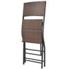 vidaXL Patio Furniture Brown PE rattan, powder-coated steel 7 Piece Set