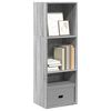vidaXL Bookcase Grey sonoma Engineered wood Medium Bookcase
