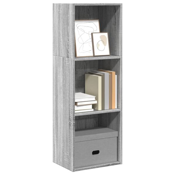 vidaXL Bookcase Grey sonoma Engineered wood Medium Bookcase