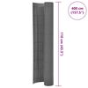 vidaXL Double-Sided Patio Fence 43.3x157.5" Grey