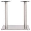 vidaXL Bistro Table Leg Silver Stainless Steel 27.6 x 15.7 x 28.3 in