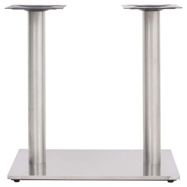 vidaXL Bistro Table Leg Silver Stainless Steel 27.6 x 15.7 x 28.3 in