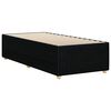 vidaXL Bed Frame Black Polyester fabric, Plywood, Engineered wood Twin