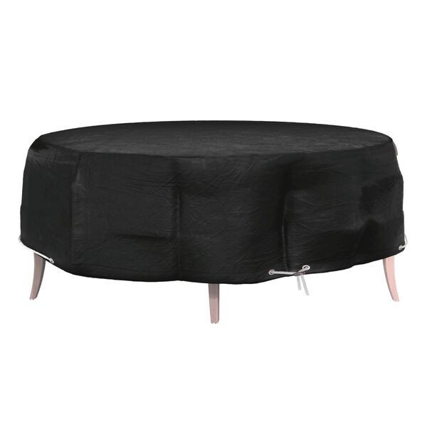 vidaXL Island Lounge Cover Black Polyethylene, Aluminum 74.0 x 19.7 in.