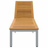 vidaXL Sun lounger Reclining Gray 200 x 55 x 35cm Solid Acacia wood