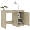 vidaXL Desk Sonoma Oak Engineered Wood 39.4 in x 19.7 in x 29.9 in