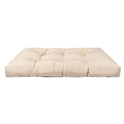 vidaXL Pallet Cushions 2 pcs Sand Polyester