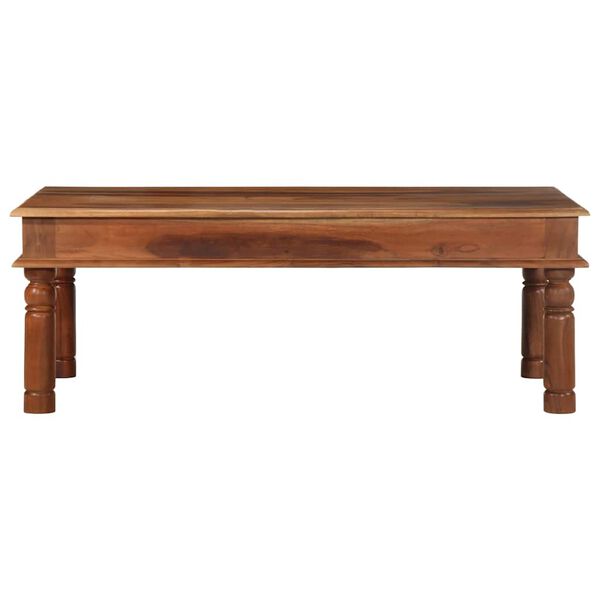 vidaXL Coffee Table Honey-Colored Solid Acacia Wood 43.3 x 23.6 x 15.7 in