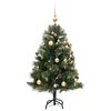 vidaXL Artificial Hinged Christmas Tree Green PVC, PE, Metal Medium