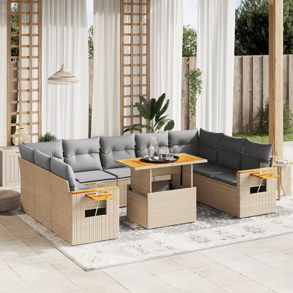 vidaXL Garden Sofa Set Beige