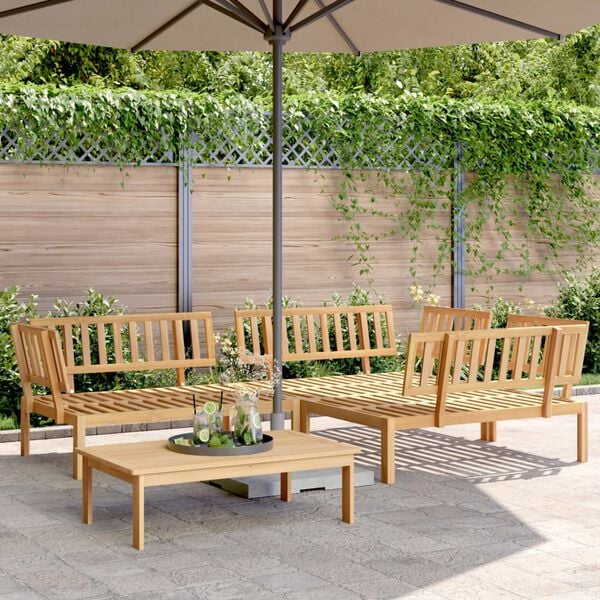 vidaXL 4 Piece Patio Pallet Sofa Set Solid Wood Acacia