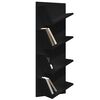 vidaXL Wall Bookshelf 4-Tier Black 13"x6.3"x35.4"