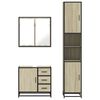 vidaXL Bathroom Furniture Set Sonoma Oak Engineered wood, Metal, Glass