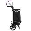 vidaXL Shopping Trolley Black 14.37 x 18.31 x 39.57 in Oxford fabric
