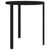 vidaXL Garden Side Table Black PE rattan, powder-coated steel Medium