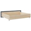 vidaXL Bed Drawer Dark Grey Engineered Wood, Velvet