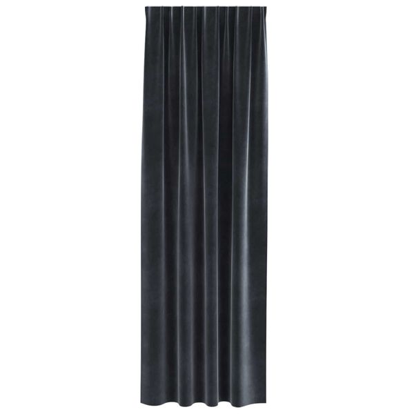 vidaXL Blackout Curtains 2 pcs Dark Grey 55.12 x 88.58 in Velvet