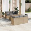 vidaXL Patio Sofa Set Beige, Light Gray