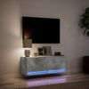 vidaXL TV Wall Cabinet Concrete Grey Engineered Wood Medium