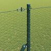 vidaXL Fence Post Green 164.04 x 5.25 ft (0.98 in mesh) Steel and PVC