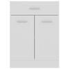 vidaXL Drawer Bottom Cabinet White Engineered wood 23.6 x 18.1 x 32.1 in