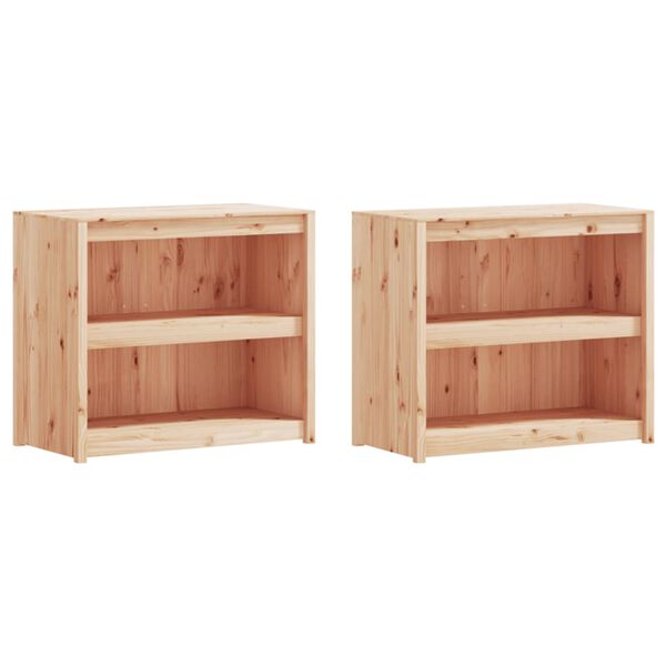vidaXL Outdoor Kitchen Cabinet Set of 2 Natural wood