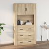 vidaXL Wall Cabinet Sonoma Oak Engineered wood Medium Wall Cabinet