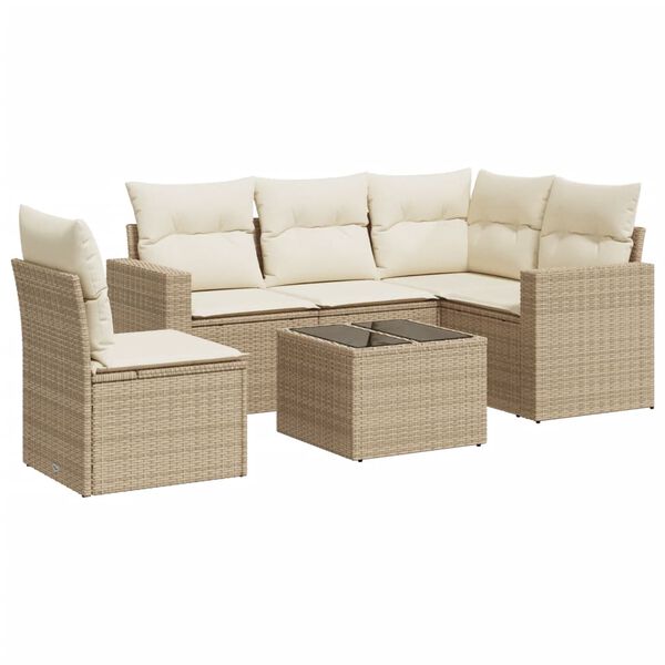 vidaXL Garden Sofa Set Beige
