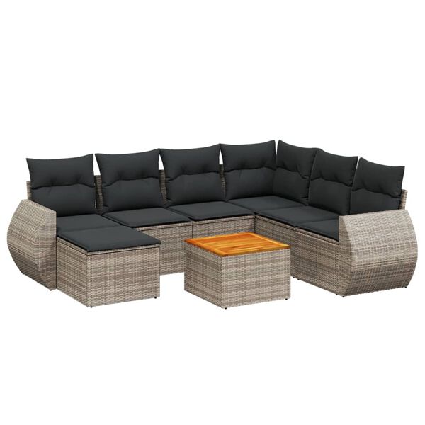 vidaXL Garden Sofa Set Grey