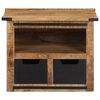 vidaXL Coffee Table with Drawers 19.7"x19.7"x15.7" Solid Wood Mango
