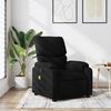 vidaXL Massage Recliner Chair Black Polyester Single Sofa