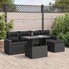 vidaXL Garden Sofa Set Black PE Rattan Large Garden Sofa Set