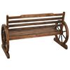 vidaXL Bench Brown Solid Firwood Medium Fun Inlays Garden Bench