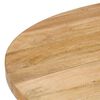 vidaXL Dining Table Natural Wood Solid Mango Wood Medium Durable