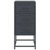 vidaXL Bedside Cabinet Anthracite Steel 14.2 x 15.4 x 30.7 in