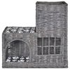 vidaXL Cat House Grey Willow, Polyester Medium Lightweight Cat Tree