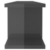 vidaXL Wall Shelf Set of 2 High gloss grey Engineered wood