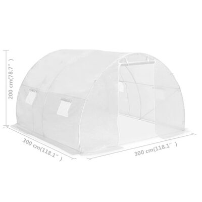 vidaXL Greenhouse 96.9 ft² 118.1"x118.1"x78.7"