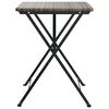vidaXL Folding Bistro Table Grey PE rattan, powder-coated steel Compact