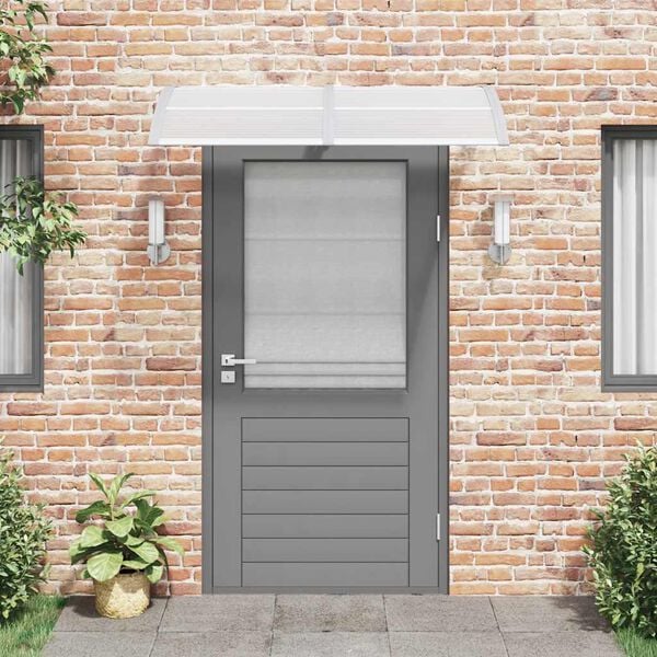 vidaXL Door Canopy Gray Polycarbonate 59.1x29.5 in Durable Door Canopy