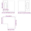 vidaXL Kitchen Wall Corner Cabinet White Engineered wood Medium