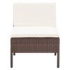 vidaXL Garden Lounge Set Brown PE rattan Compact Modular