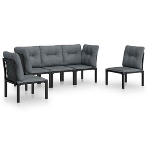vidaXL Garden Lounge Set Black and Grey