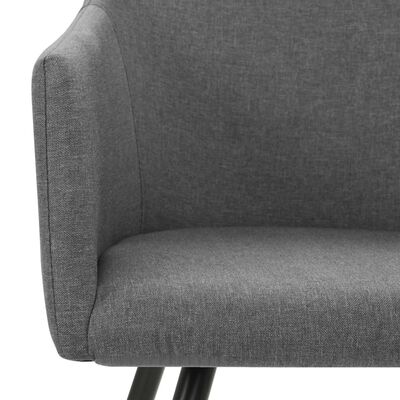 vidaXL Dining Chairs 6 pcs Light Gray Fabric