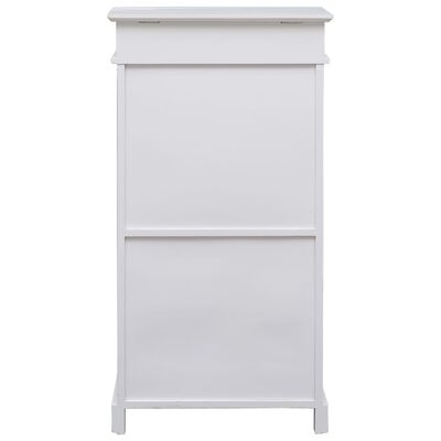 vidaXL Shoe Cabinet White 19.7"x11"x38.6" Paulownia Wood